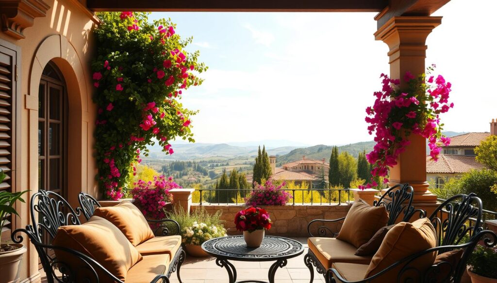 Mediterranean-inspired outdoor space