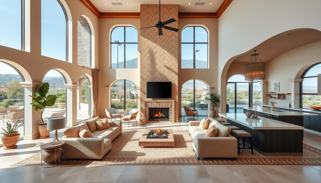 mediterranean design open floor plan