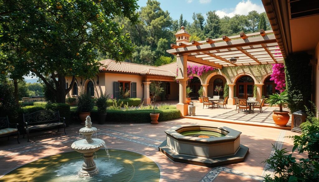 spanish villa outdoor spaces