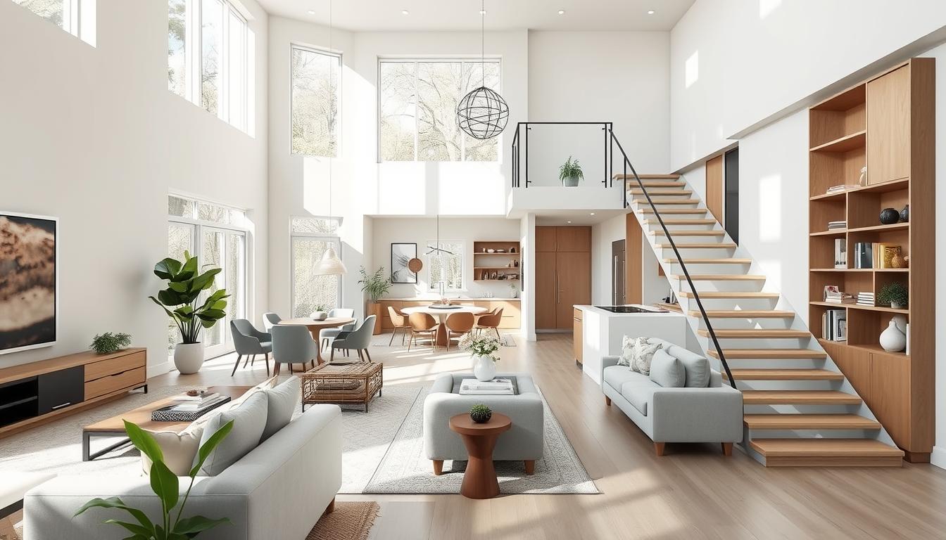 split level home interior
