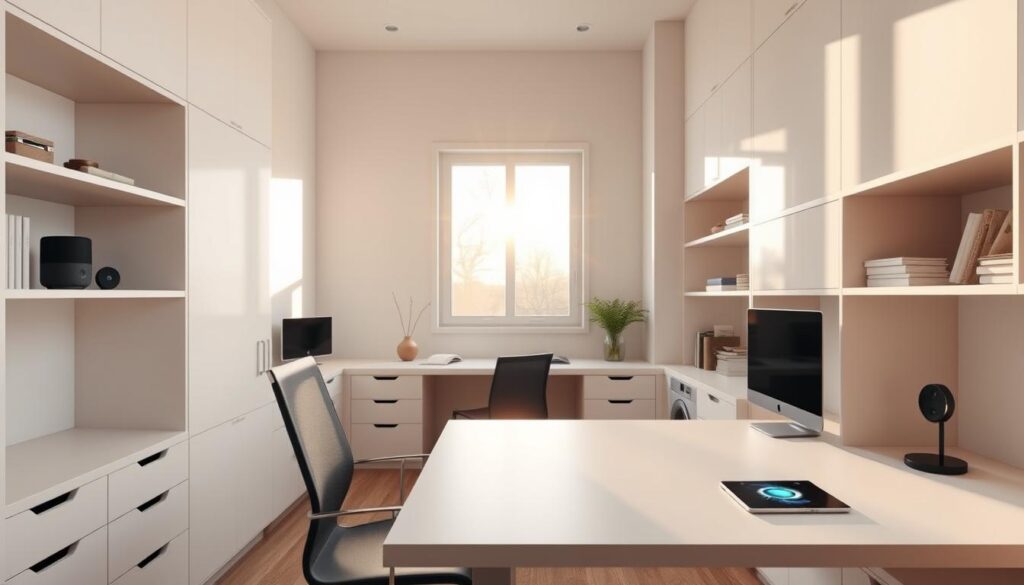 modern home office design with smart accessories